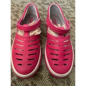 Camper Mary Jane Sneakers Girls Dk Pink Grey 28 EU / 11 US Euro Fun Retro EUC